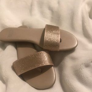 NWOT! Rhinestone flip flops!